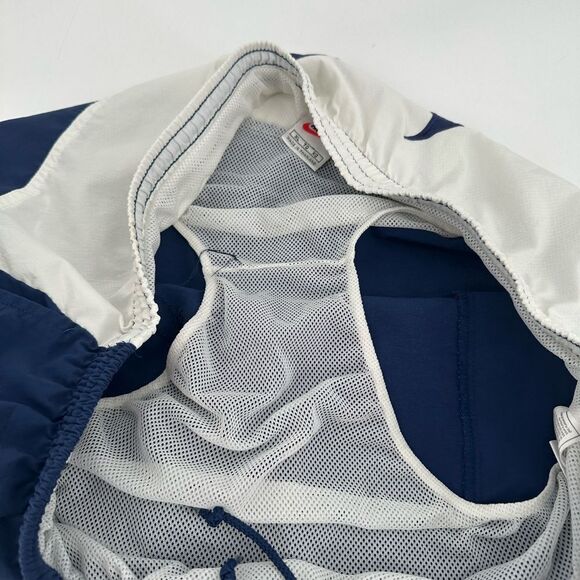 Vintage Nike Men's XL Running Shorts Nylon Blue BIG SWOOSH 90s Y2K White Tag - Picture 7 of 11